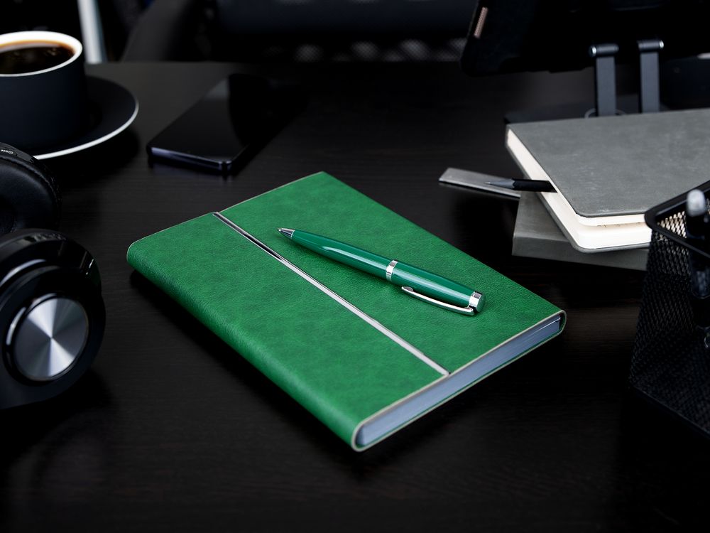 Ручка шариковая Letra Chrome, глянцевая, темно-зеленая / Миниатюра имиджевого (1000)