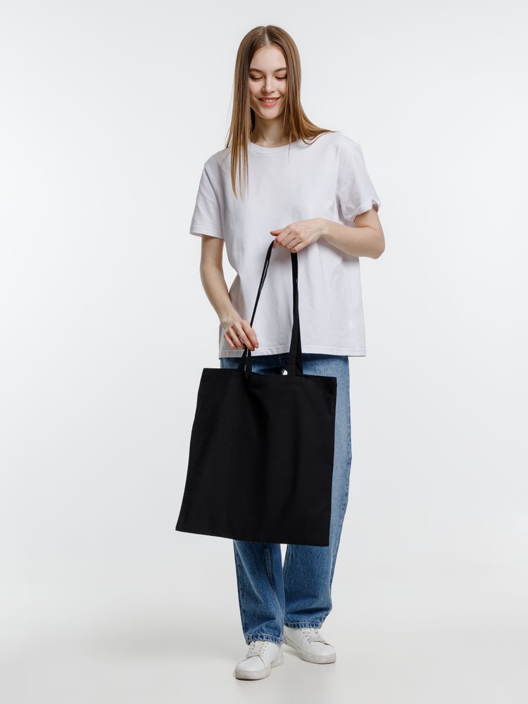 Холщовая сумка Optima 135, черная / Миниатюра модельного (1000)