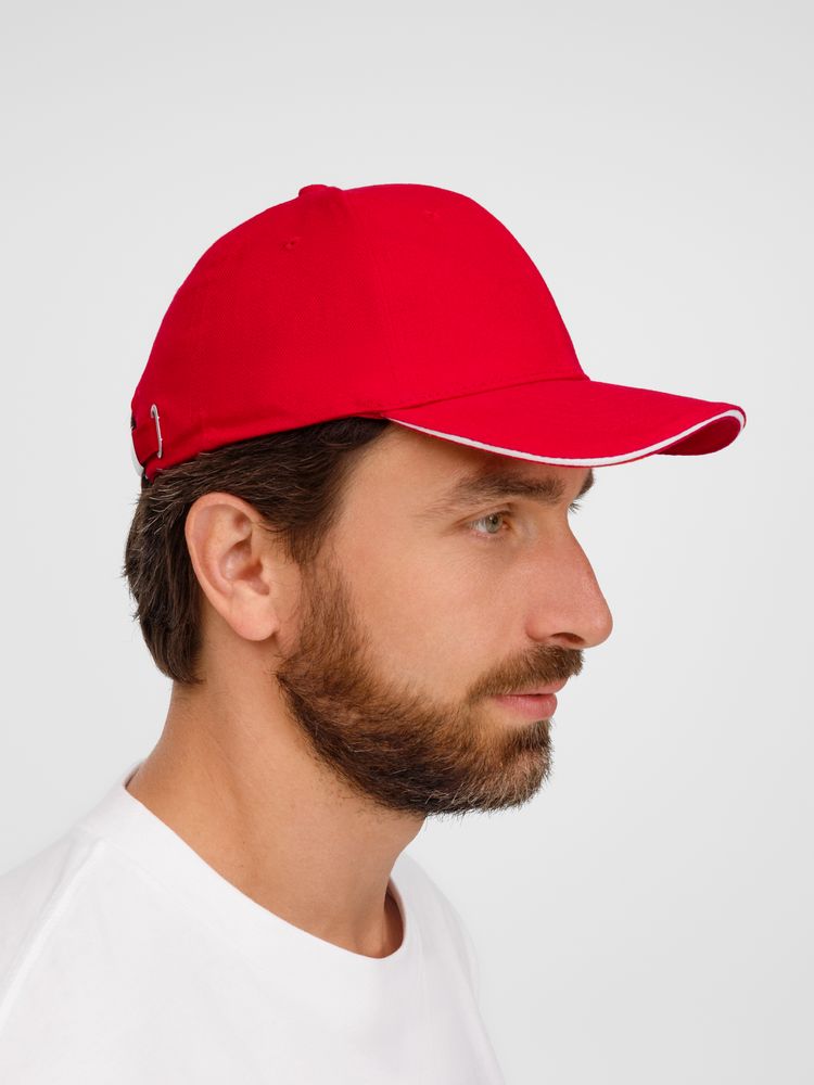 Бейсболка Buffalo, красная с белым / Миниатюра модельного (1000)