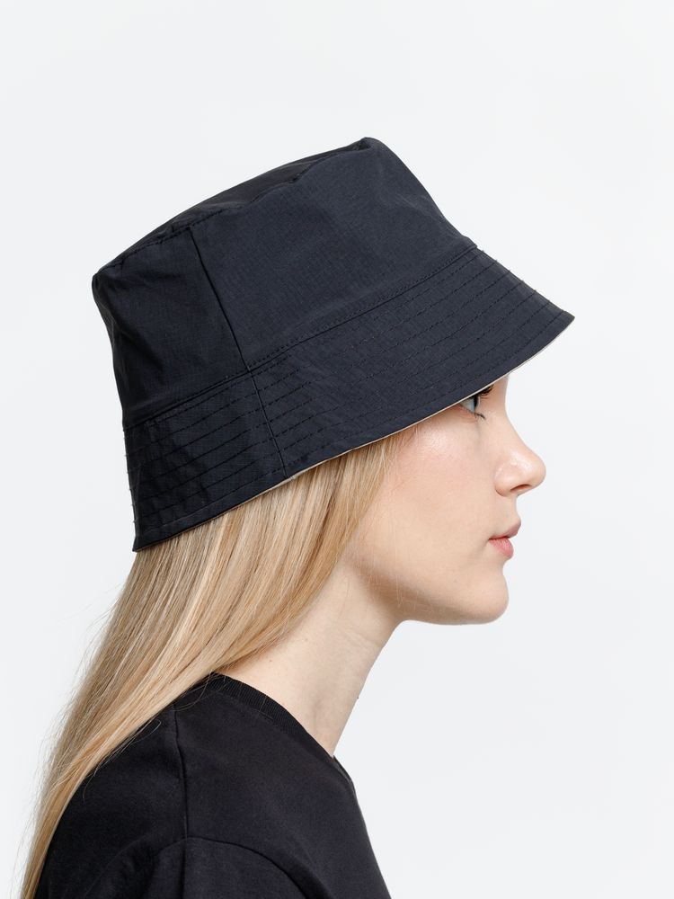 Панама Nylon двусторонняя, черная с хаки / Миниатюра модельного (1000)