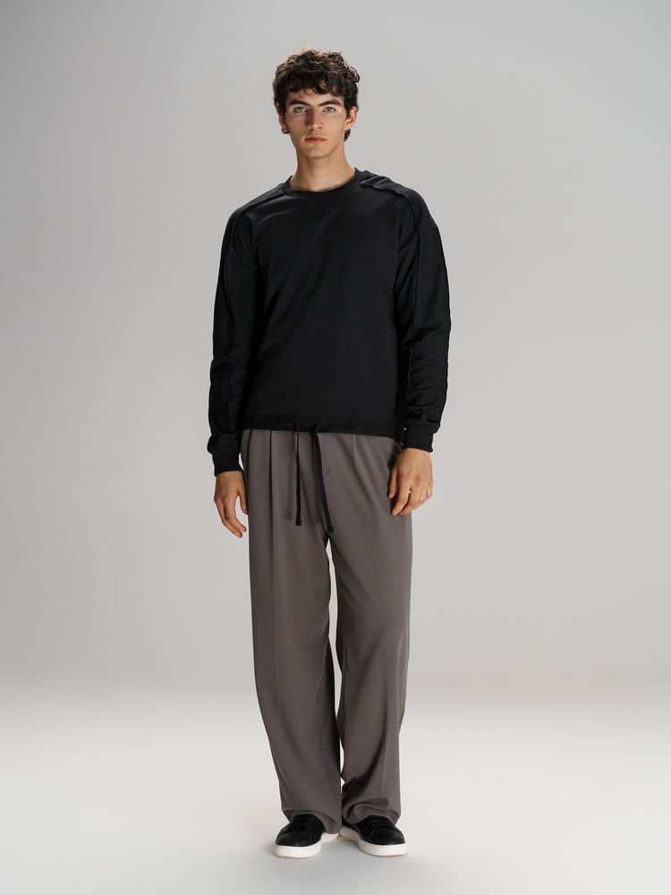 Свитшот унисекс Vozduh, черный / Миниатюра модельного (1000)