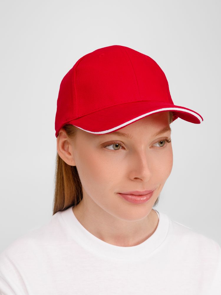 Бейсболка Buffalo, красная с белым / Миниатюра модельного (1000)