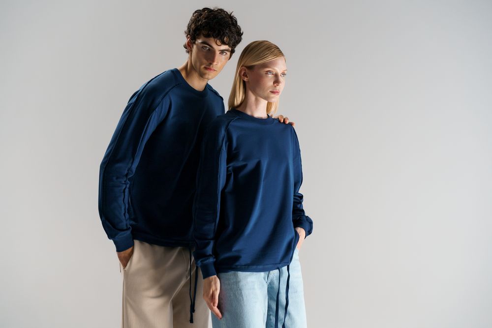 Свитшот унисекс Vozduh, темно-синий / Миниатюра модельного (1000)