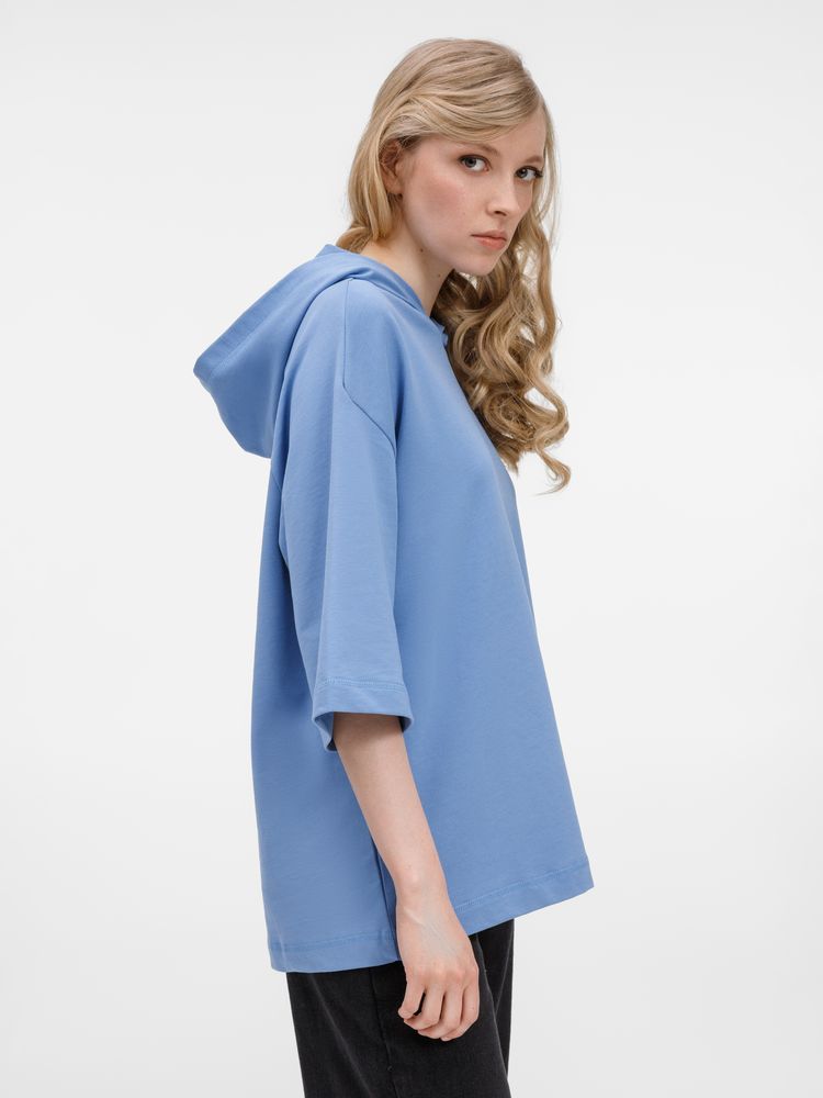 Футболка оверсай унисекс с капюшоном Neofit, синяя / Миниатюра модельного (1000)