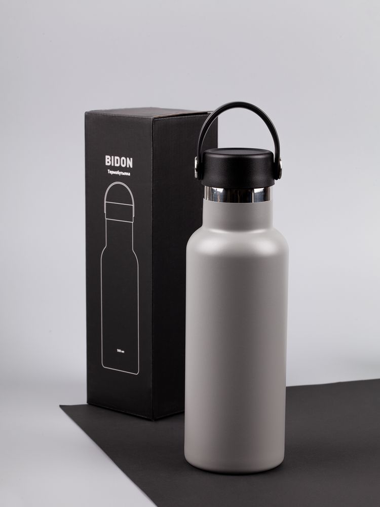 Термобутылка Bidon, серая / Миниатюра имиджевого (1000)