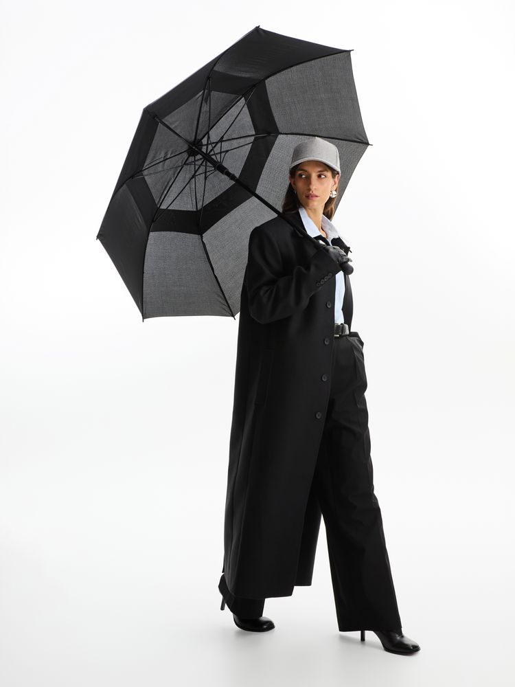 Зонт-трость Dome Double, черный / Миниатюра модельного (1000)