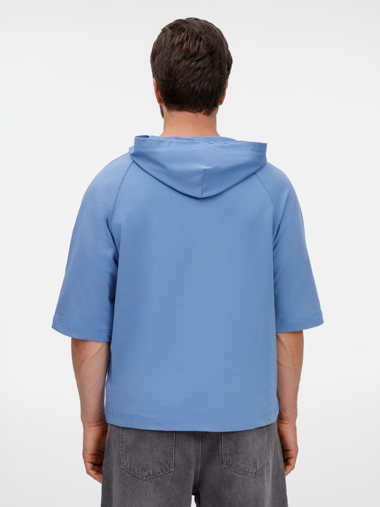 Футболка оверсай унисекс с капюшоном Neofit, синяя / Миниатюра модельного (1000)