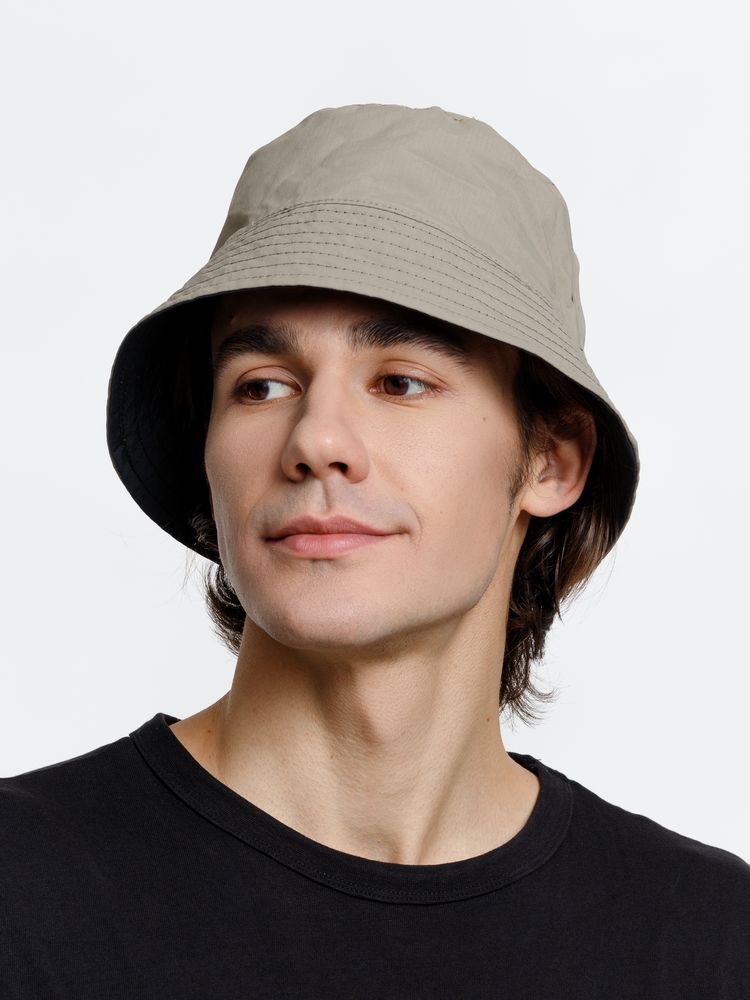 Панама Nylon двусторонняя, черная с хаки / Миниатюра модельного (1000)