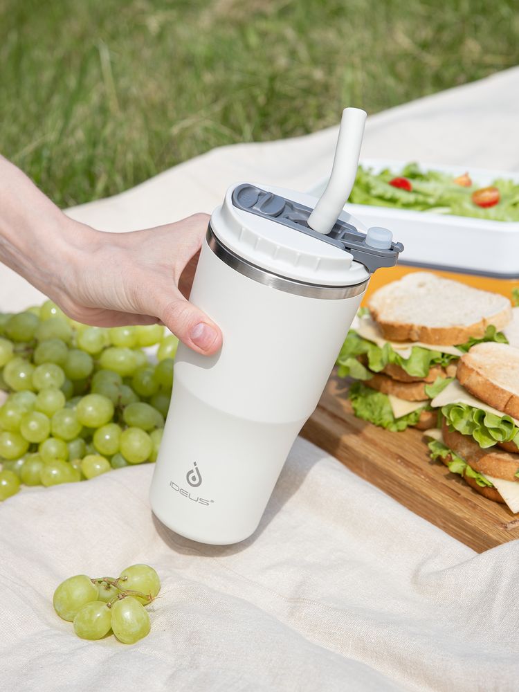 Термостакан Sapporo М, белый (молочный) / Миниатюра имиджевого (1000)