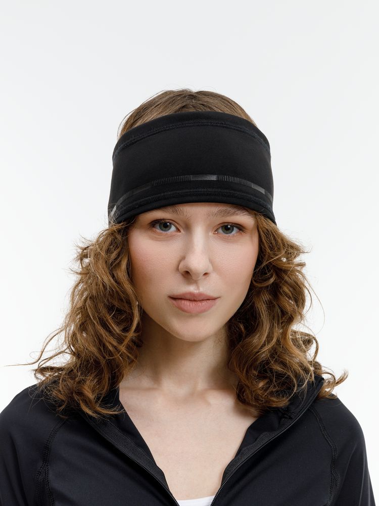 Спортивная повязка утепленная Jogge, черная / Миниатюра модельного (1000)