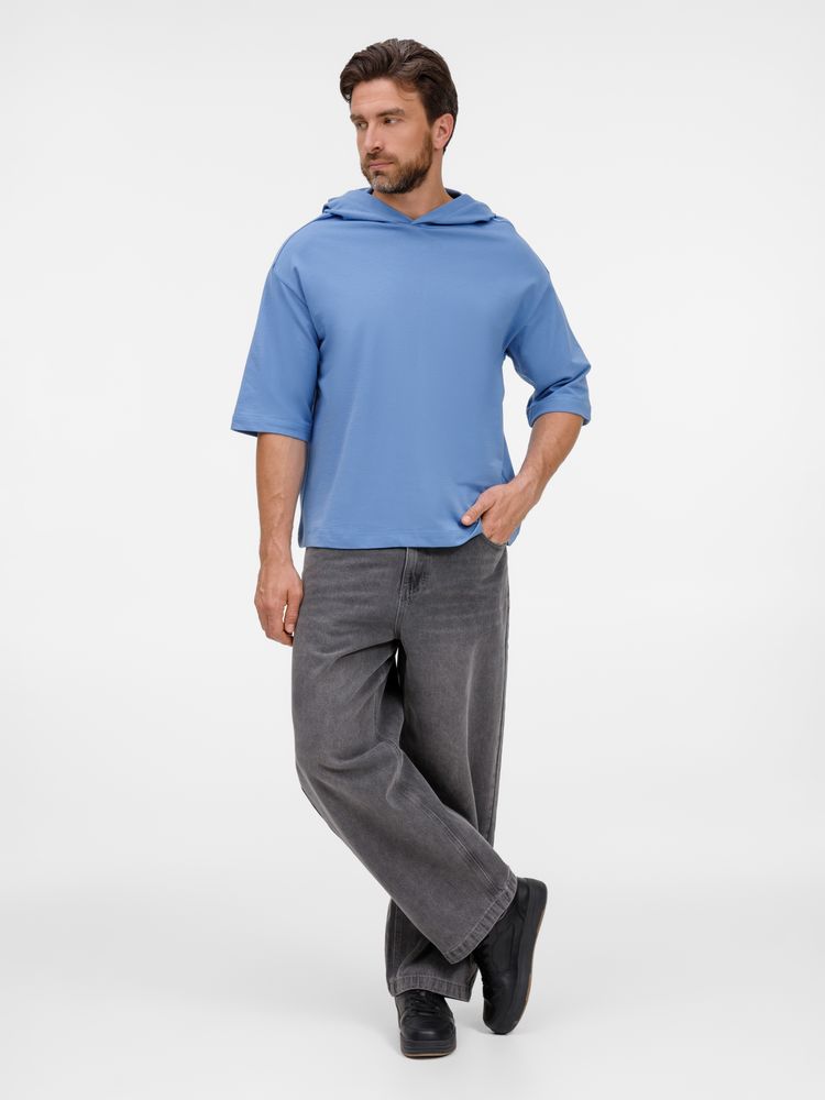 Футболка оверсай унисекс с капюшоном Neofit, синяя / Миниатюра модельного (1000)