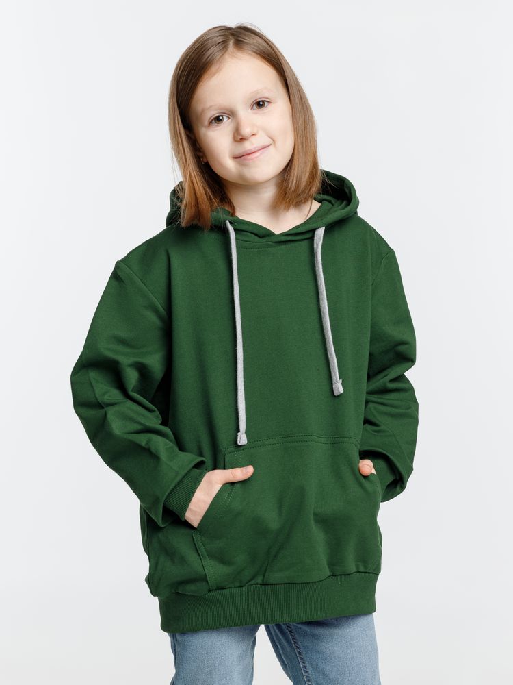Толстовка с капюшоном детская Kirenga Kids, темно-зеленая / Миниатюра модельного (1000)