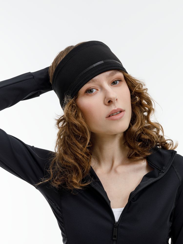 Спортивная повязка утепленная Jogge, черная / Миниатюра модельного (1000)