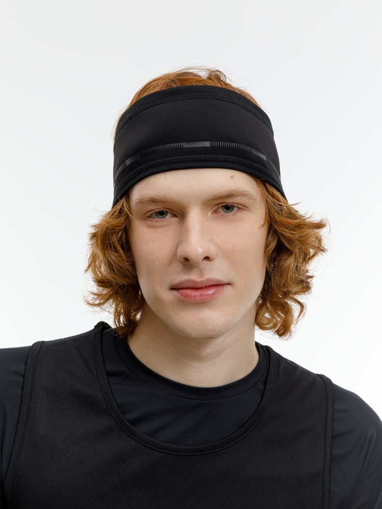 Спортивная повязка утепленная Jogge, черная / Миниатюра модельного (1000)