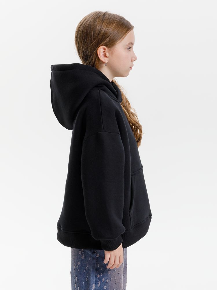 Худи детское оверсайз Junipero, черное / Миниатюра модельного (1000)