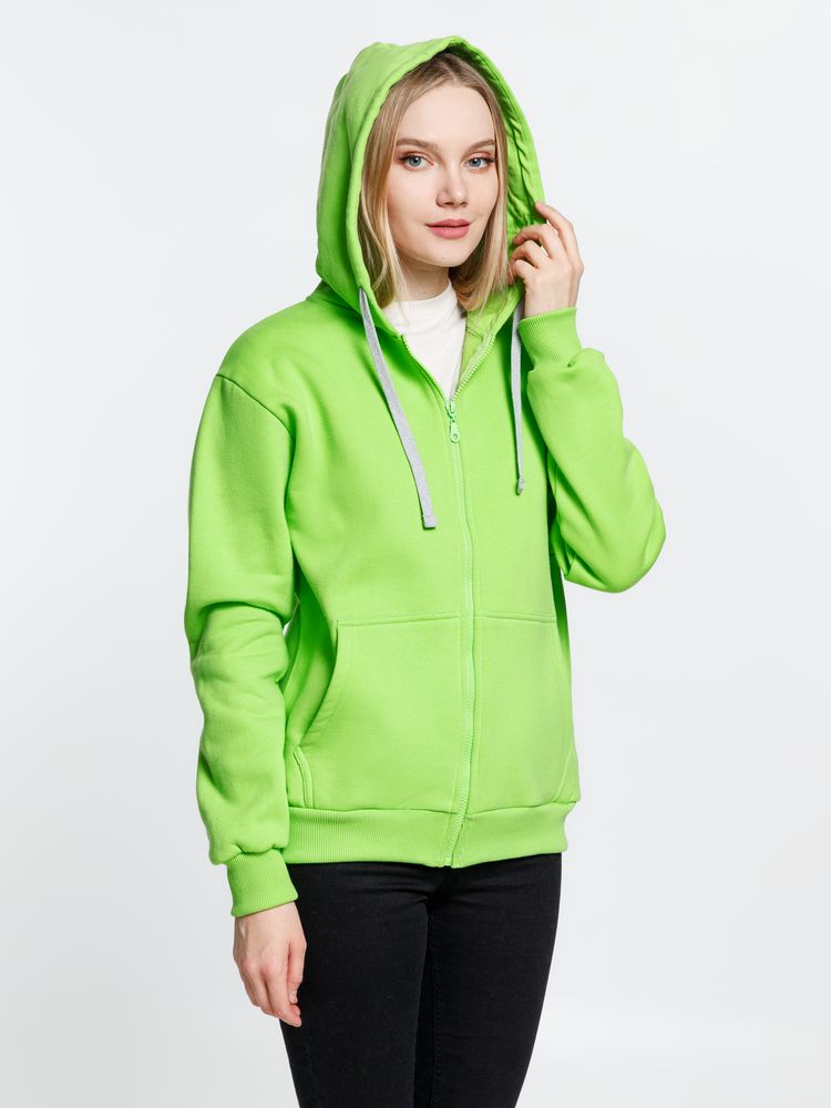 Толстовка на молнии с капюшоном Siverga Heavy, зеленое яблоко / Миниатюра модельного (1000)