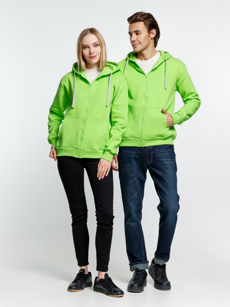 Толстовка на молнии с капюшоном Siverga Heavy, зеленое яблоко / Миниатюра модельного (1000)