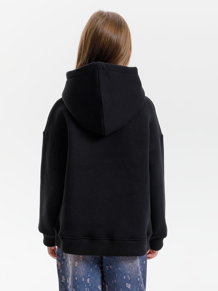 Худи детское оверсайз Junipero, черное / Миниатюра модельного (1000)