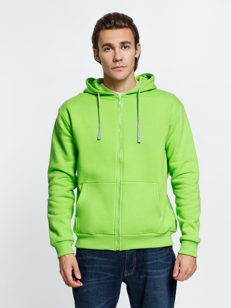 Толстовка на молнии с капюшоном Siverga Heavy, зеленое яблоко / Миниатюра модельного (1000)