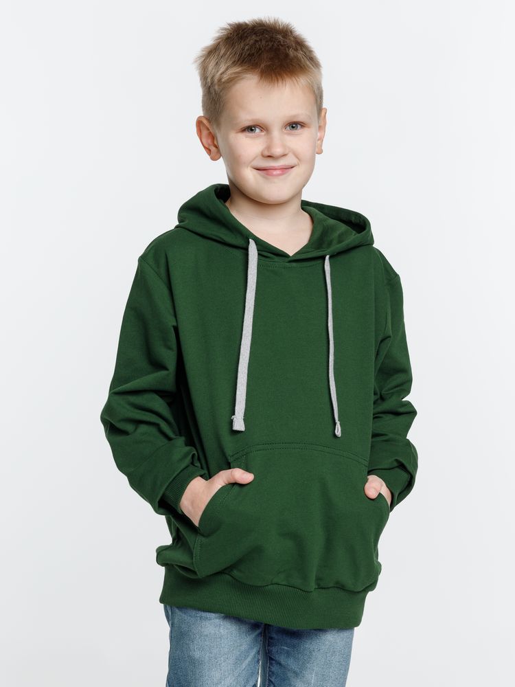 Толстовка с капюшоном детская Kirenga Kids, темно-зеленая / Миниатюра модельного (1000)