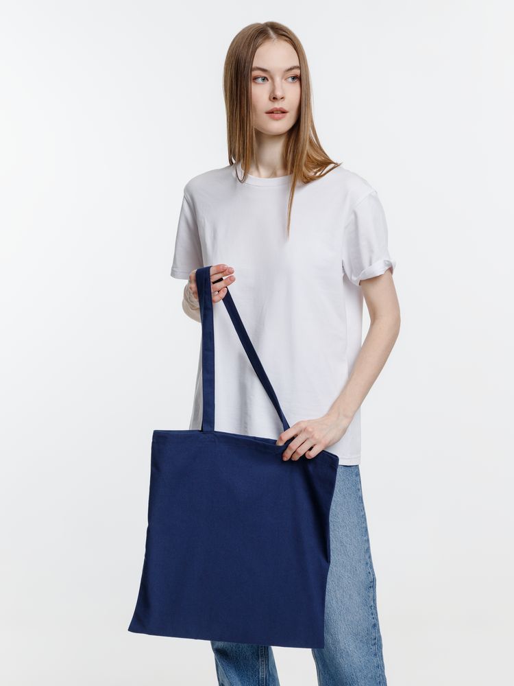 Холщовая сумка Optima 135, темно-синяя / Миниатюра модельного (1000)