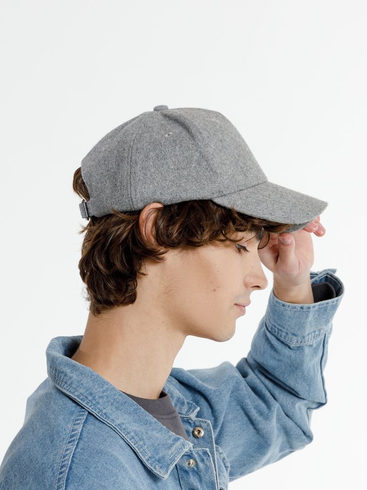 Бейсболка Woolridge, серый меланж / Миниатюра модельного (1000)