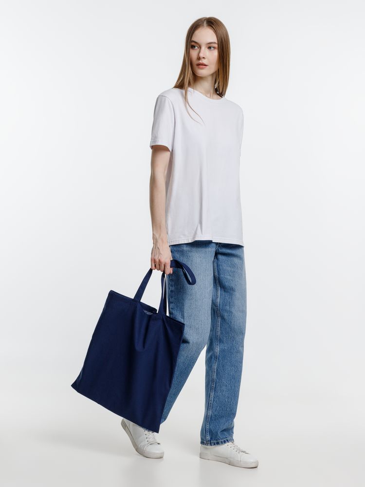 Холщовая сумка Optima 135, темно-синяя / Миниатюра модельного (1000)