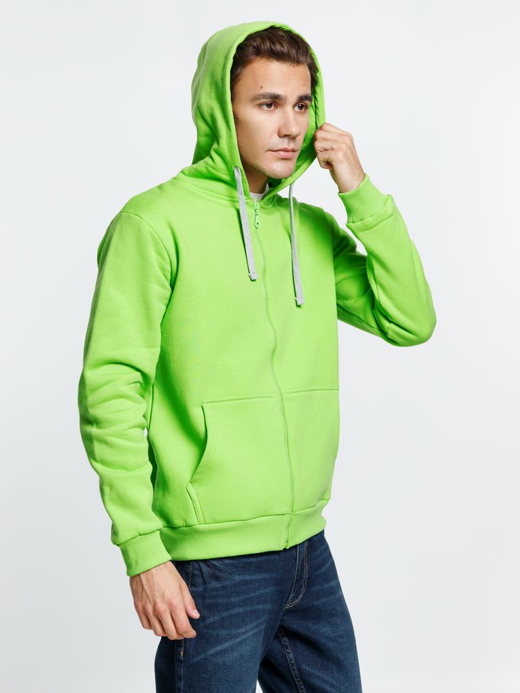 Толстовка на молнии с капюшоном Siverga Heavy, зеленое яблоко / Миниатюра модельного (1000)