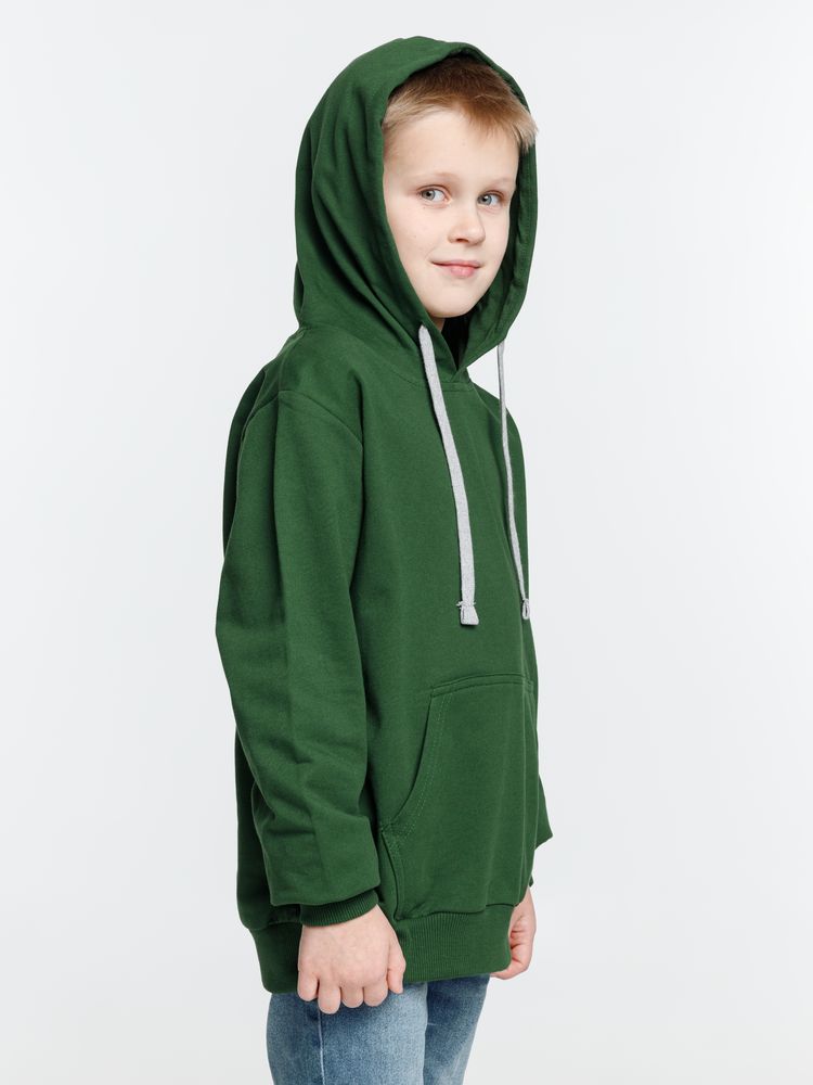 Толстовка с капюшоном детская Kirenga Kids, темно-зеленая / Миниатюра модельного (1000)