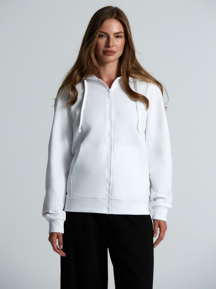 Толстовка на молнии с капюшоном Siverga 2.0, белая / Миниатюра модельного (1000)