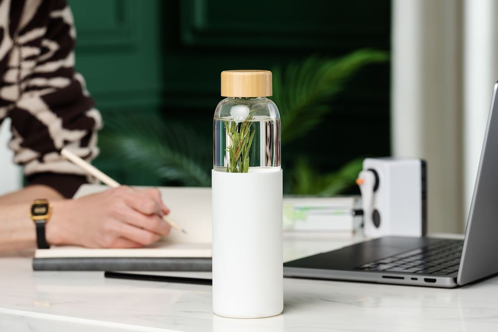 Бутылка для воды Onflow, белая / Миниатюра имиджевого (1000)