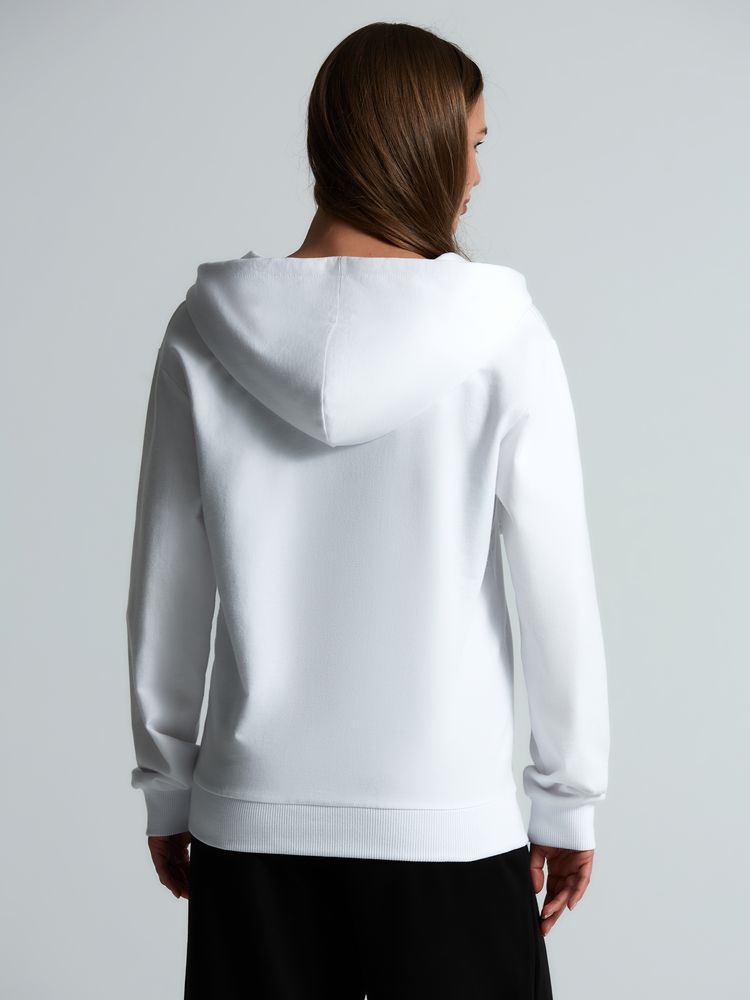 Толстовка на молнии с капюшоном Siverga 2.0, белая / Миниатюра модельного (1000)