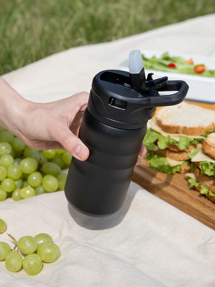 Термобутылка Fujisan 2.0 без логотипа, черная / Миниатюра имиджевого (1000)