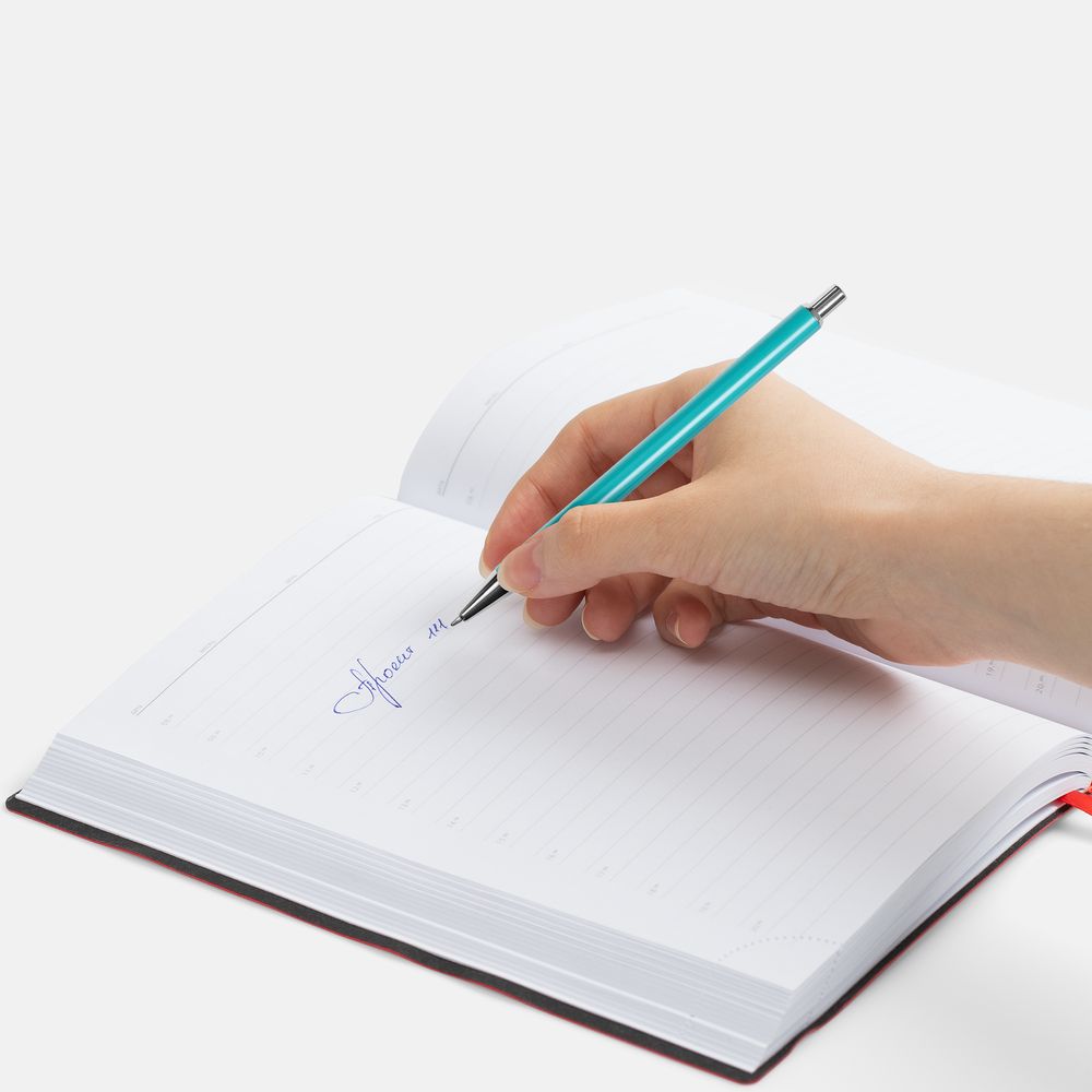 Ручка шариковая Slim Beam, бирюзовая / Миниатюра WWW (1000)