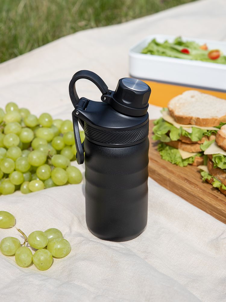 Термобутылка Fujisan 2.0 без логотипа, черная / Миниатюра имиджевого (1000)