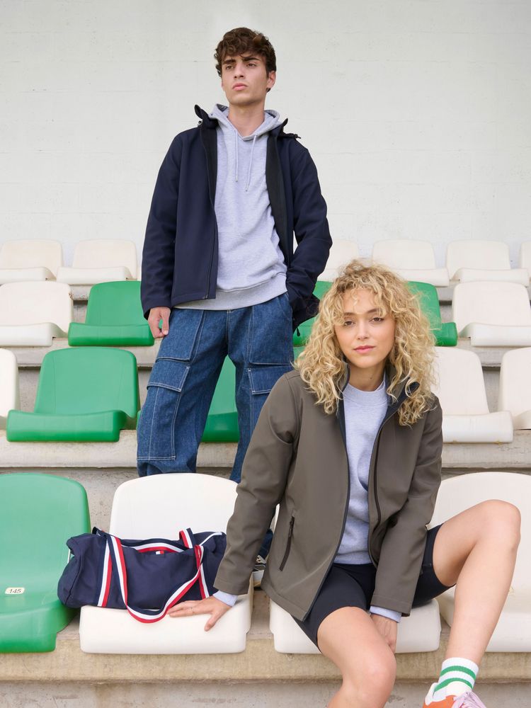 Куртка софтшелл с капюшоном мужская Race Men, темно-синяя / Миниатюра WWW (1000)