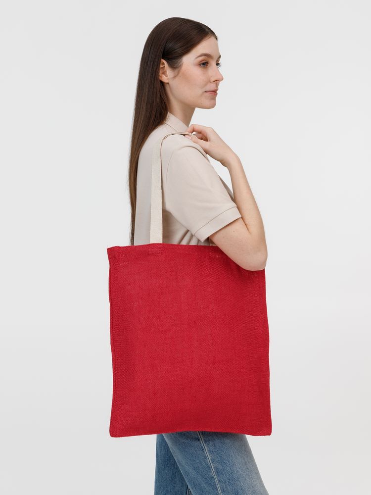 Холщовая сумка на плечо Juhu, красная / Миниатюра модельного (1000)