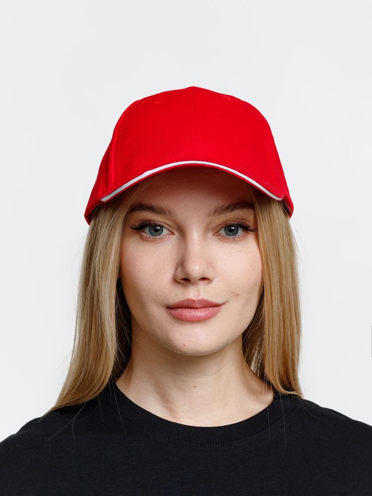 Бейсболка Buffalo, красная с белым / Миниатюра модельного (1000)