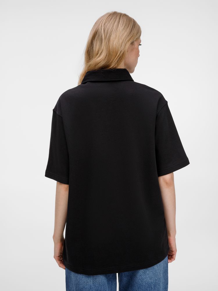 Рубашка поло унисекс Tiimi, черная / Миниатюра модельного (1000)