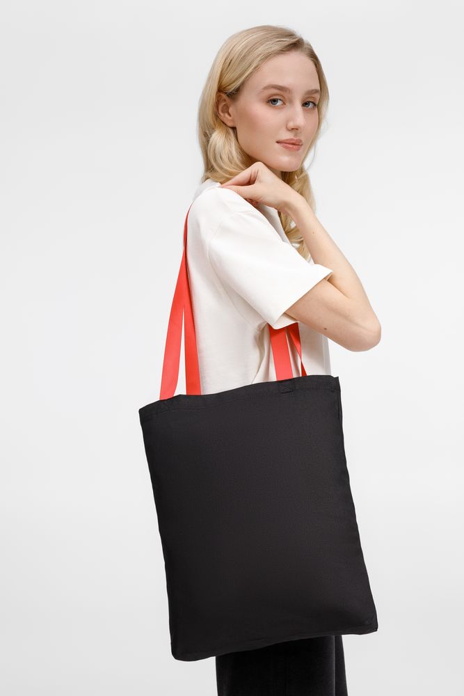 Шопер B4, черный с красными ручками / Миниатюра модельного (1000)