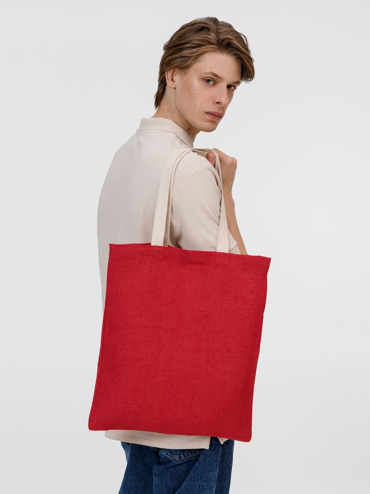 Холщовая сумка на плечо Juhu, красная / Миниатюра модельного (1000)