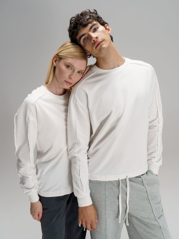 Свитшот унисекс Vozduh, молочно-белый / Миниатюра модельного (1000)