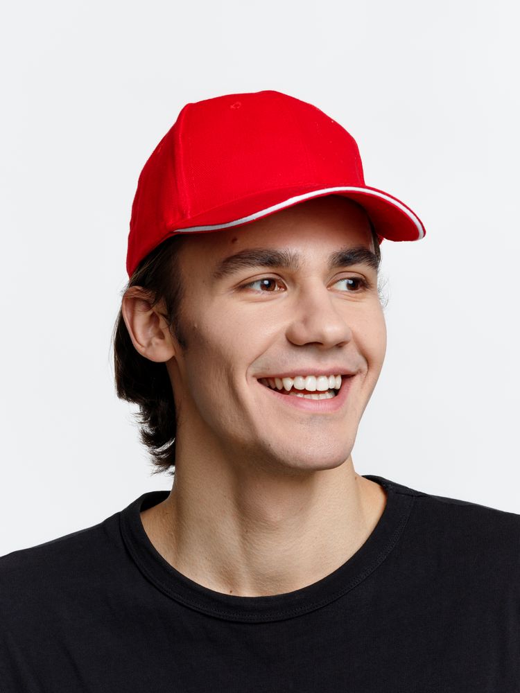 Бейсболка Buffalo, красная с белым / Миниатюра модельного (1000)