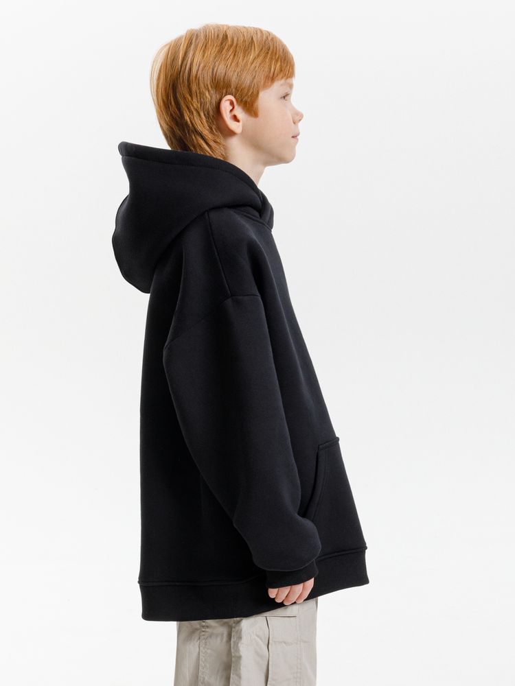 Худи детское оверсайз Junipero, черное / Миниатюра модельного (1000)