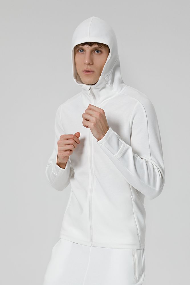 Куртка с капюшоном унисекс Begi, молочно-белая / Миниатюра модельного (1000)