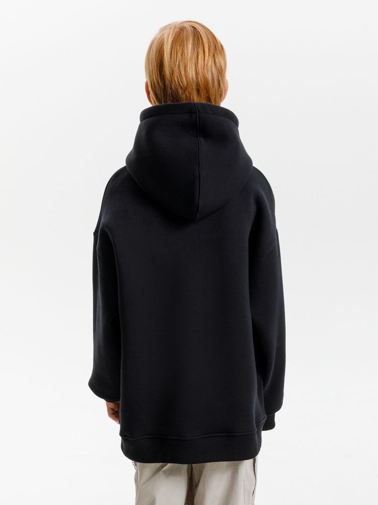 Худи детское оверсайз Junipero, черное / Миниатюра модельного (1000)