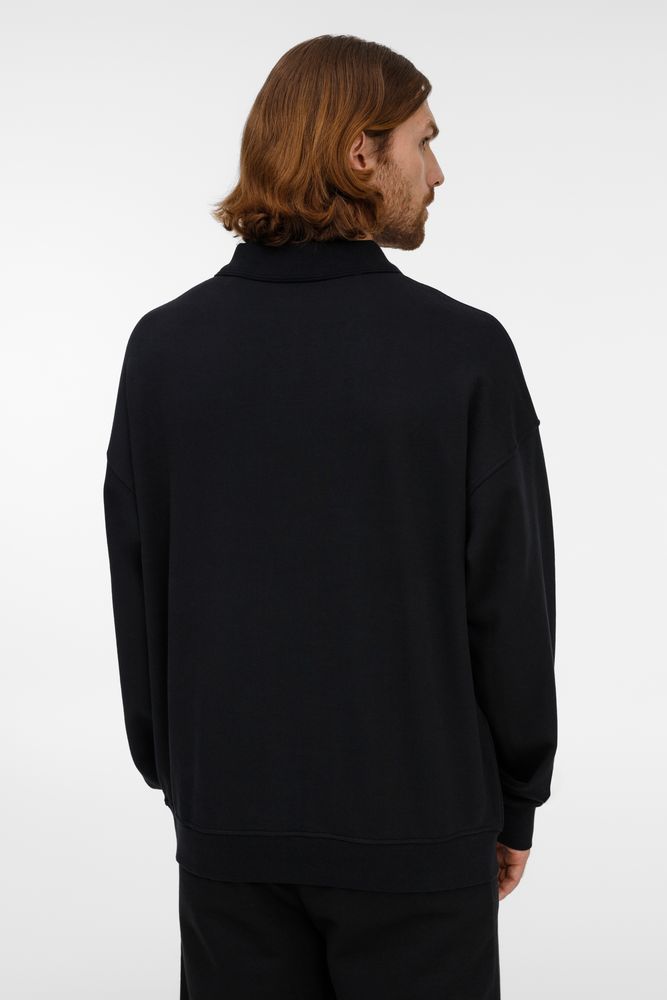 Свитшот оверсайз унисекс S6, черный / Миниатюра модельного (1000)
