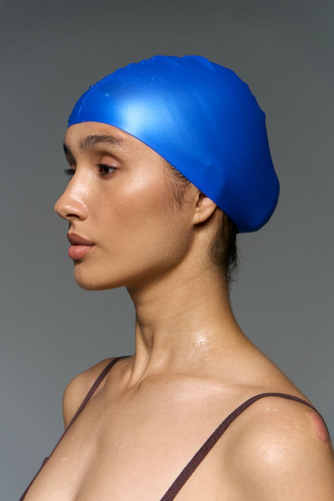 Шапочка для плавания Aquasana, синяя / Миниатюра имиджевого (1000)
