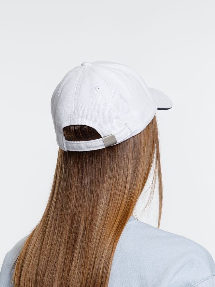 Бейсболка Spiker, белая с темно-синим / Миниатюра модельного (1000)