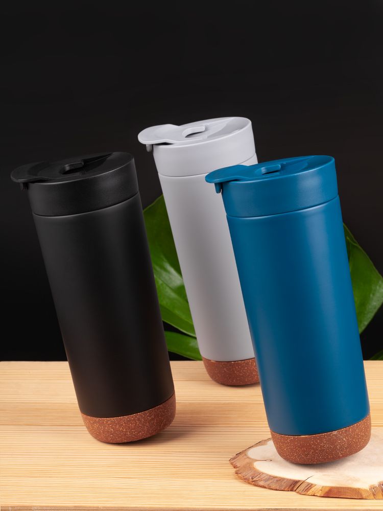 Термостакан Steady, черный / Миниатюра имиджевого (1000)